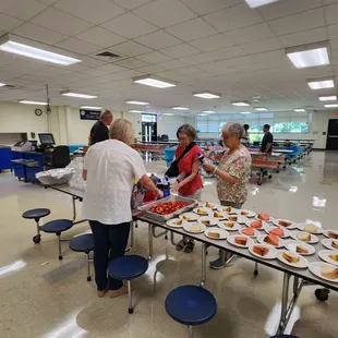 Pound cake smothered in berries and whipped cream was a hit with the teachers and staff!