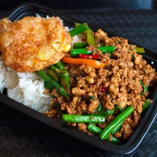 Krapow Chicken over rice
