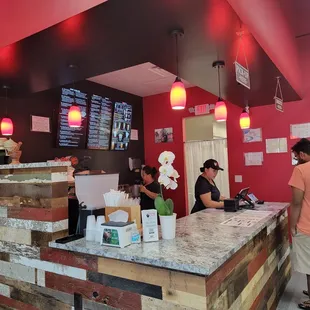 interior, sushi and sashimi