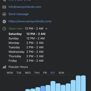 Operating hours as indicated via their own Facebook page