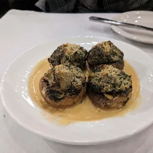 Seafood stuffed mushrooms