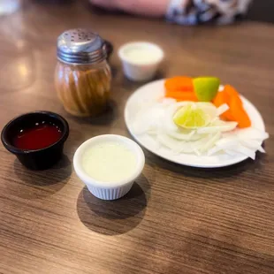 a plate of food on a table