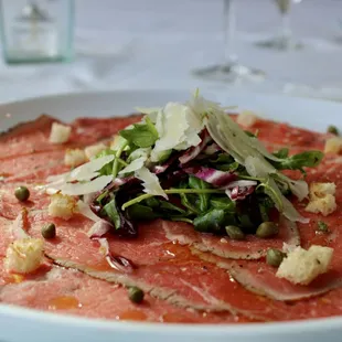 a plate of food on a table