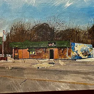 Painting of Savute's restaurant