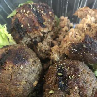 lamb meatballs- great flavor but too salty to enjoy