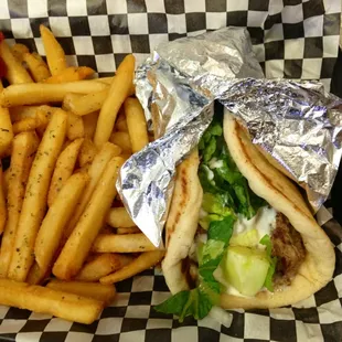 The pork gyro is delicious.