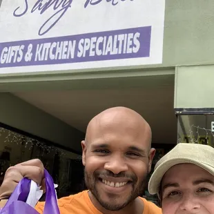 Selfie in front of the store.