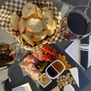 Cheese and meat plate