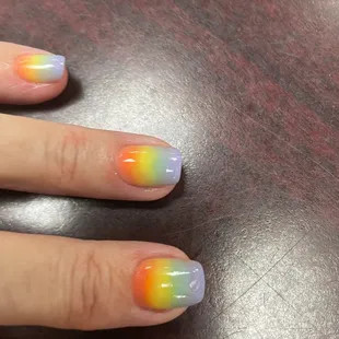 Such a beautiful job - ombré rainbow!
