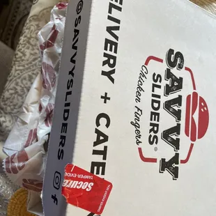 Box with the tasty food.