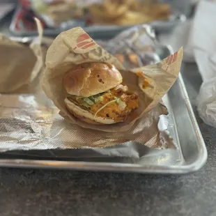 Chicken - good and spicy, but couple bites max.