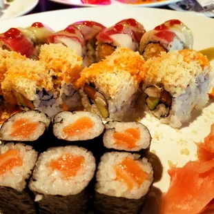 Sakura, Kyoto, salmon roll