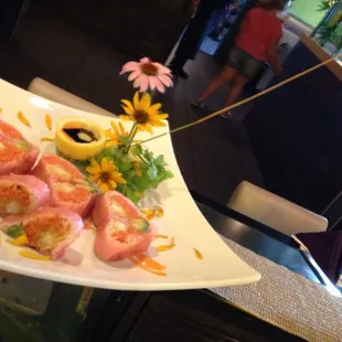 a plate of sushi