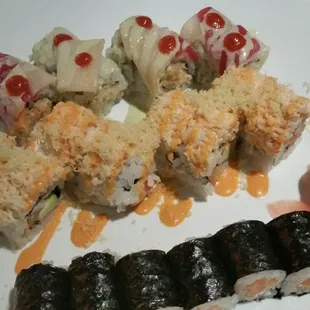 Sakura maki, Kyoto maki, and salmon roll