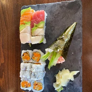 sashimi, sushi, sushi and sashimi, food
