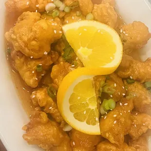 Orange chicken.