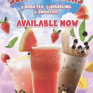 Summer drinks available now.