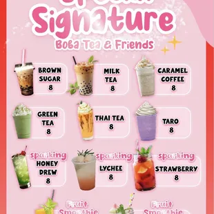 Now boba tea available for summer.