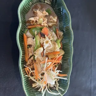 Chicken.  I sadly don&apos;t recall the name but it was very tasty.