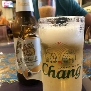 Nice and cold Singha thai beer