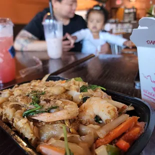 Pad Sa Eww with shrimp delicious and authentic!