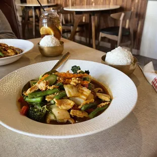 a plate of food on a table