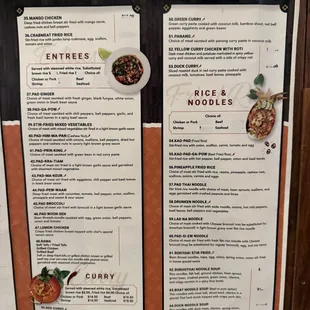 sushi and sashimi, menu