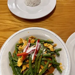 two plates of food