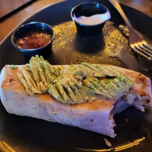 Delicious breakfast burrito