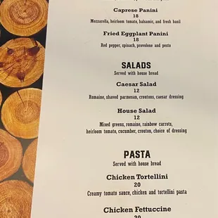 MUD SEASON LIMITED MENU: no apps but they aren't my favorite anyway.