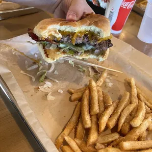 Green Chili Bacon Burger