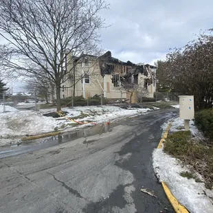 Unit burned down due to arson. Nobody was informed by the complex