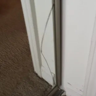 Broken mirror, broken before we moved in.  They will not repair/replace.