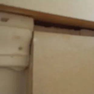 Trim in the kitchen. Until maintenance &quot;fixed it&quot; with charming, visible finishing nails, it would fall off if you went near it