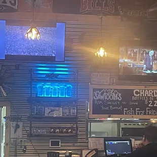 a man sitting at the bar