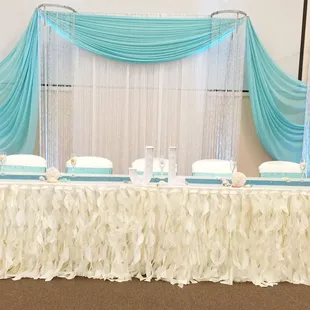 Quinceanera Head Table at Sawyer Hall - On Stage
