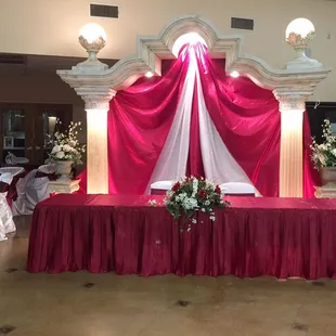 Wedding Head Table at Sawyer Hall