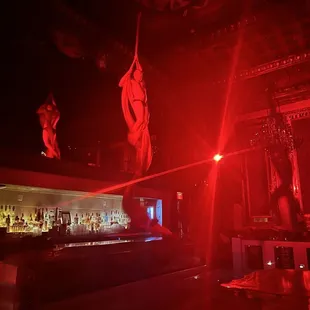 a red light at night