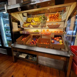 a display of fruits and vegetables