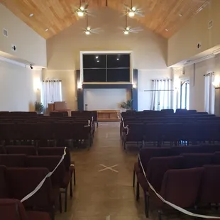 Chapel Arrangement For Social Distancing.