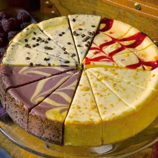 Choose from a variety of flavors of cheesecake!