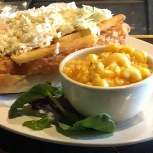 Pittsburgh style Fish Hoagie with lobster mac n cheese