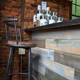 the bar area