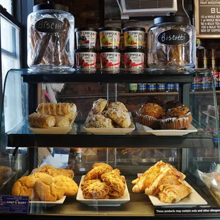 a display of pastries