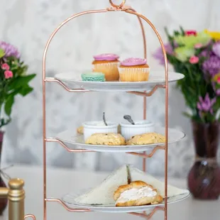Afternoon Tea menu served on three tier trays