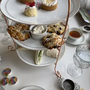 Menu items- tarts, scones, sandwiches