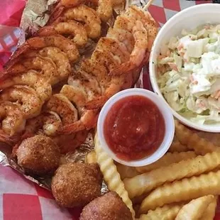 Grilled shrimp plate