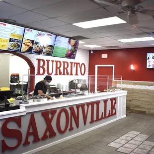 a restaurant counter