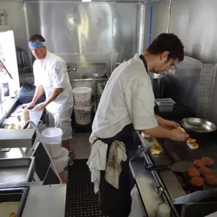 Say*She*Ate employees hard at work at Ranger Creek Brewery and Distillery.  Photo Courtesy of San Antonio Express News