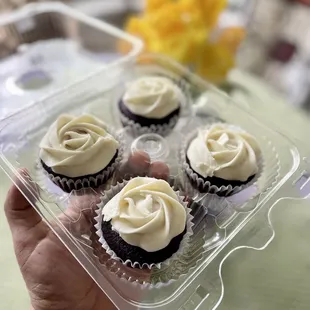 Ube cupcakes for dessert today! :)